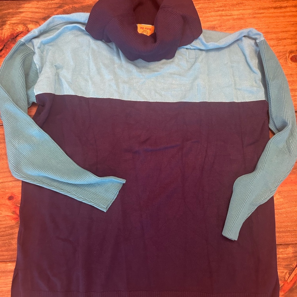 ✨Ruby Rd. Deep Blue Knit Top - Picture 3 of 6